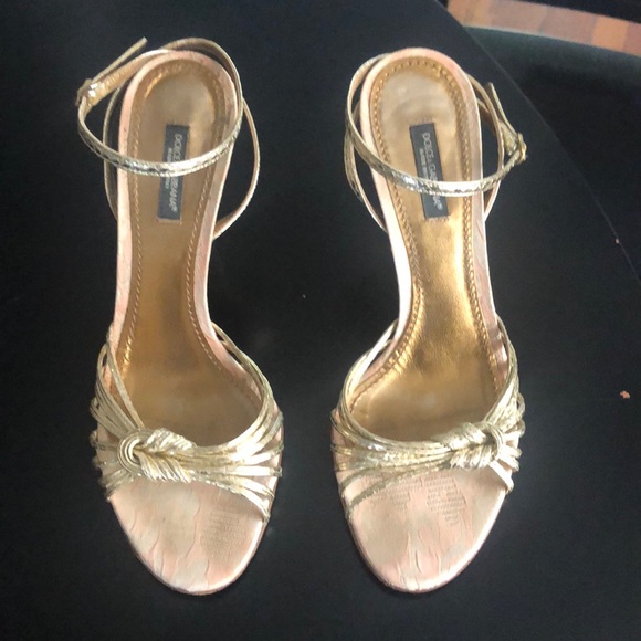 Dolce Gabbana Gold Heels 